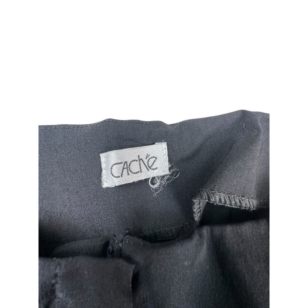 Cache Black Studded Side Slit Flare Pants Wide Leg Y2K Glam Rock 25x27 READ - Picture 3 of 9